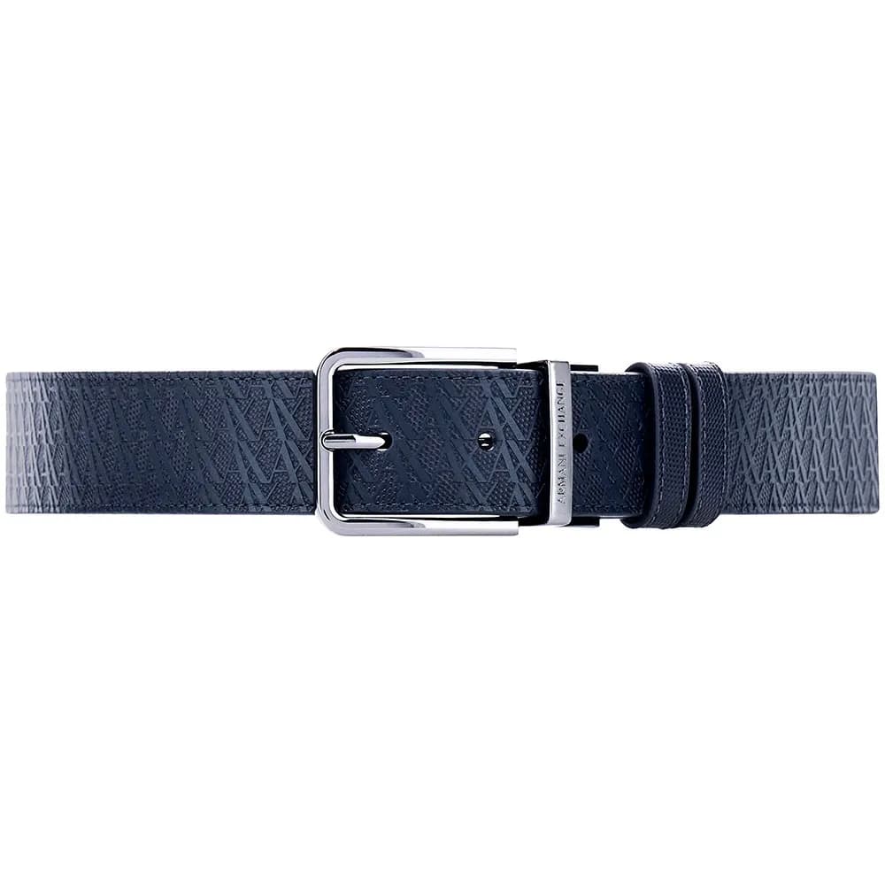 Armani Exchange — Cinturón Reversible de Cuero Italiano con Hebilla