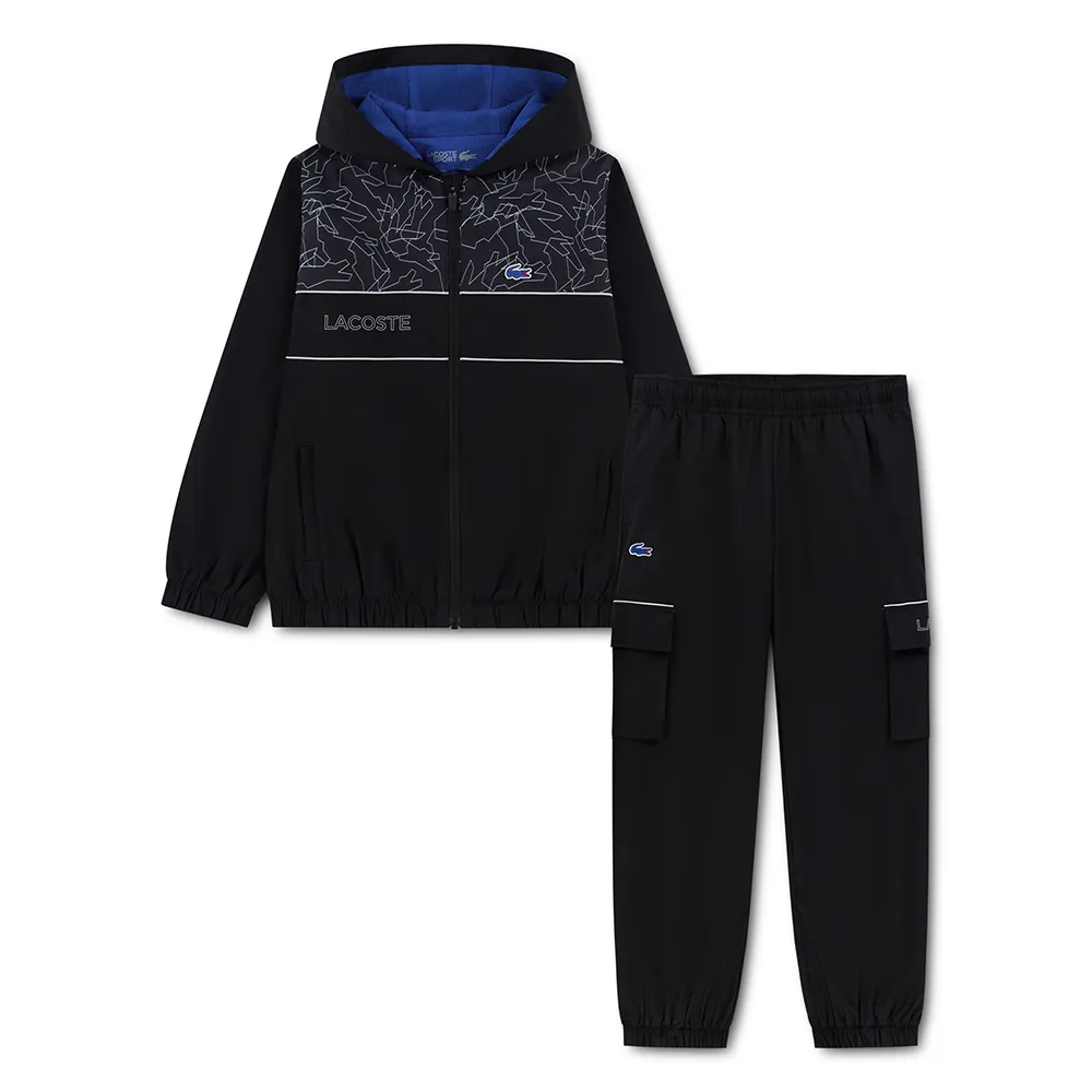 Lacoste — Conjunto de manga larga Mesh Lined Diamond Taffeta